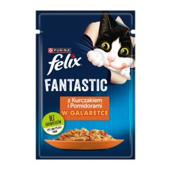 Purina Felix Fantastic Kurczak z Pomidorem - mokra karma dla kota - saszetka 85 g