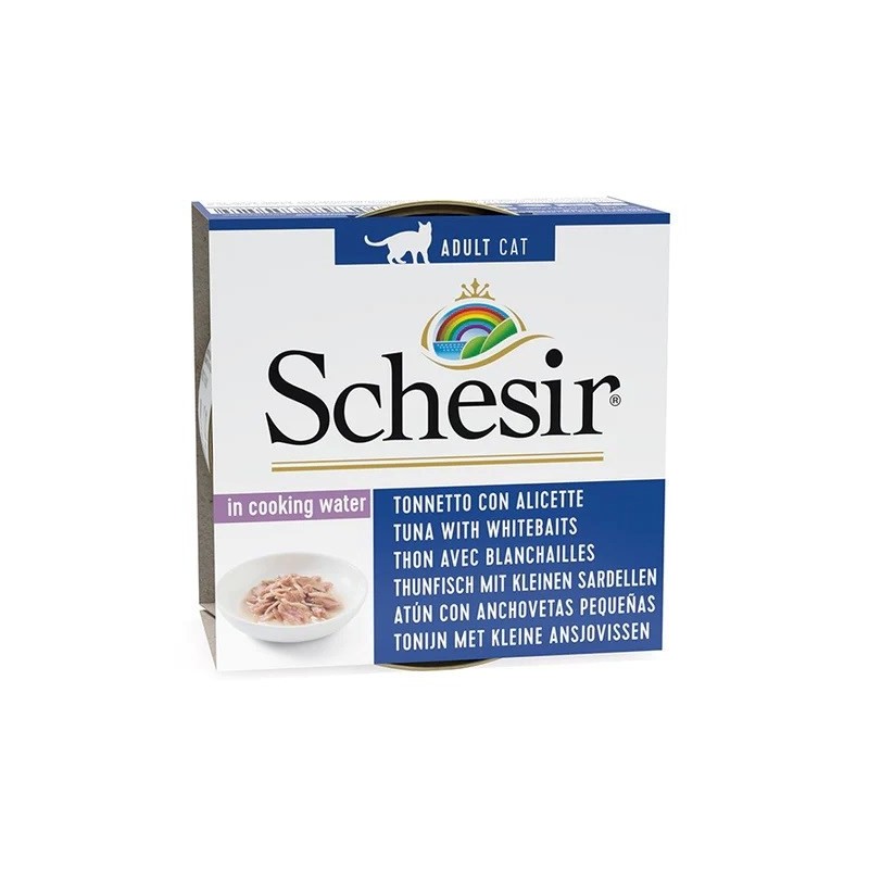 SCHESIR dla kotów Adult w Naturalnym Soku Tuńczyk z anchovies 85g