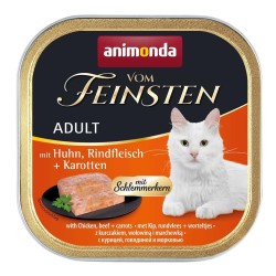 ANIMONDA Vom Feinsten Classic Cat kurczak, wołowina i marchewka - mokra karma dla kota - 100g