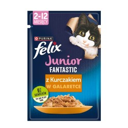 Purina Felix Fantastic Junior Kurczak - mokra karma dla kota - 85 g