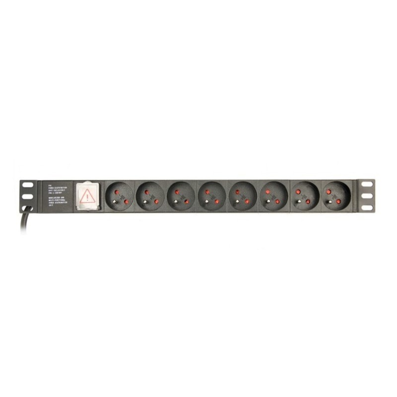 GEMBIRD LISTWA ZASILAJĄCA RACK 19" PDU EG-PDU-014-FC14 1U, 16A, 8X FRANCUSKIE GNIAZDO, WTYK C14, KABEL 3M GEMBIRD LISTWA ZASILAJĄCA RACK 19" PDU EG-PDU-014-FC14 1U, 16A, 8X FRANCUSKIE GNIAZDO, WTYK C14, KABEL 3M
