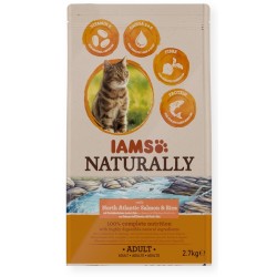 IAMS Naturally Adult Łosoś sucha karma 2,7kg dla kota