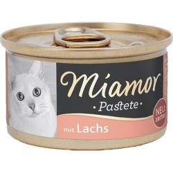 MIAMOR Pasztet mięsny dla kota łosoś 85g