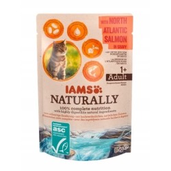 IAMS Naturally Adult z łososiem północnoatlantyckim w sosie 85g kot