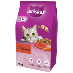 WHISKAS z Pyszną Wołowiną - sucha karma dla kota powyżej 1 roku życia - 14 kg