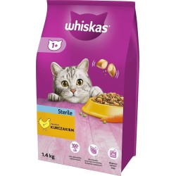 WHISKAS Sterile z kurczakiem - sucha karma dla kotów - 1,4 kg