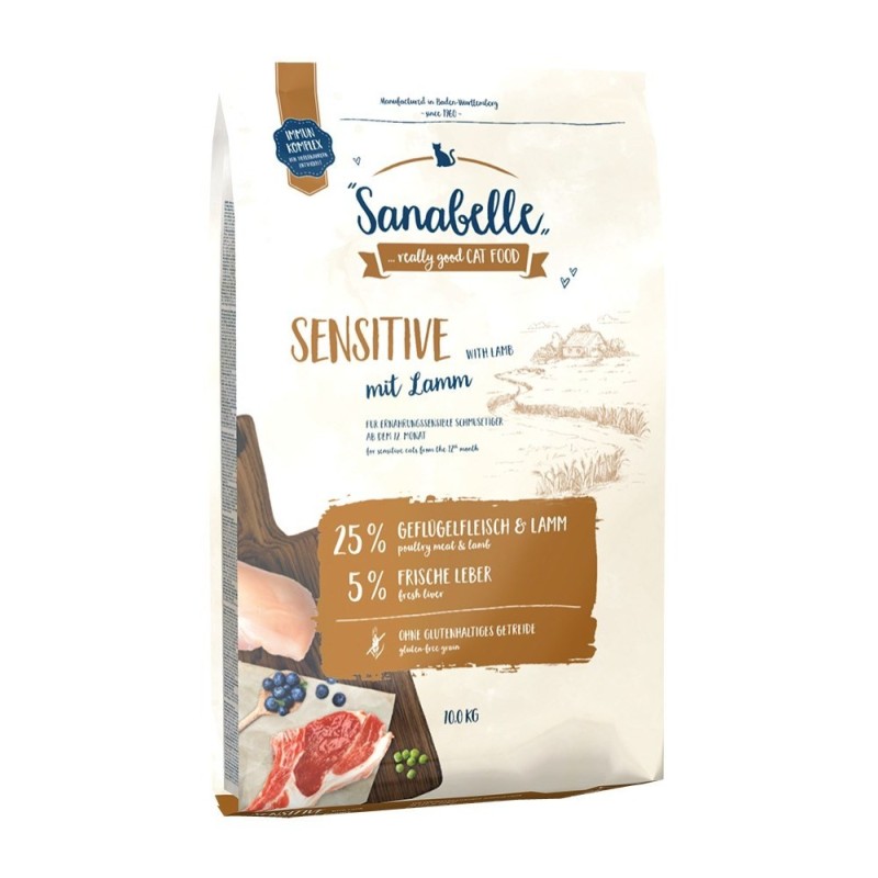 BOSCH Sanabelle Sensitive Lamb & Rice - sucha karma dla kota - 10 kg