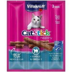 VITAKRAFT CAT STICK MINI flądra/omega3 dla kota 3szt