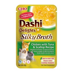 INABA CAT DASHI DELIGHTS SILKY CHICK.TUN&SCAL 40g