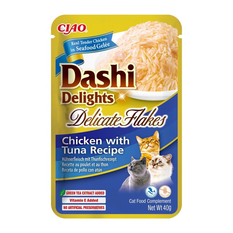 INABA CAT DASHI DELIGHTS FLAKES CHICKEN TUNA 40g