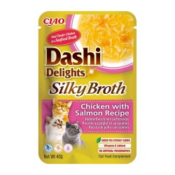 INABA CAT DASHI DELIGHTS SILKY CHICKEN SALMON 40g