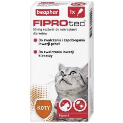 Beaphar FIPROtec Krople dla kota S 50mg x1