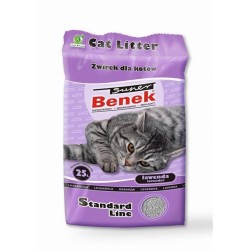 Super Benek Standard Lawenda - żwirek dla kota zbrylający - 25 L (20 kg)