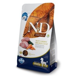 FARMINA N&D Brown Dog Lamb, Spirulina&Carrot Adult Mini - sucha karma dla psa - 2 kg