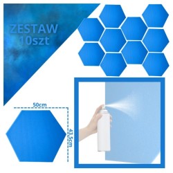 Panel akustyczny DNA AM3 BL, zestaw 10 sztuk, kolor niebieski
