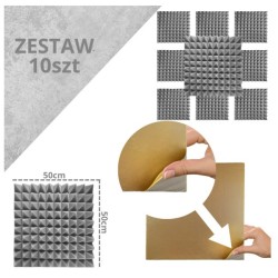 Panel akustyczny DNA AM2 GY zestaw 10 szt. szary