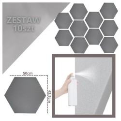 Panel akustyczny DNA AM3 GY zestaw 10 sztuk szary