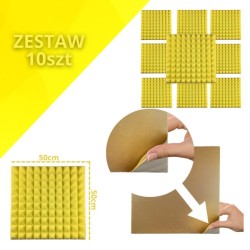 Panel akustyczny DNA AM2 YL zestaw 10 szt. żółty