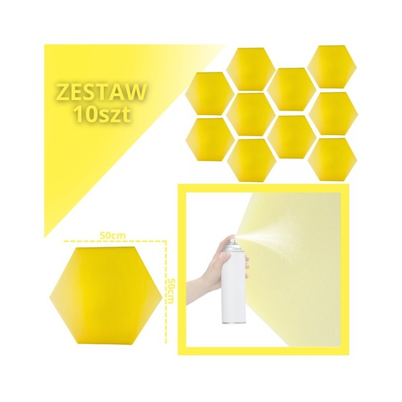Panel akustyczny DNA AM3 YL zestaw 10 szt. żółty