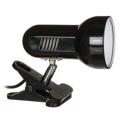 Lampka na biurko mocowana na klips kolor czarny metalowa duży gwint E27
