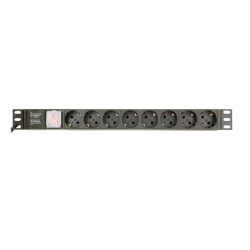 GEMBIRD LISTWA ZASILAJĄCA RACK 19" PDU EG-PDU-014-C14 1U, 10A, 8X SCHUKO, WTYK C14, KABEL 3M