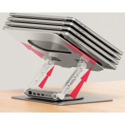 UNITEK PODSTAWKA POD LAPTOP + HUB USB-C, HDMI 1.4, 4K, PD 100W