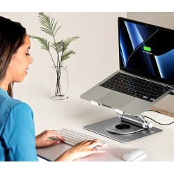 UNITEK PODSTAWKA POD LAPTOP + HUB USB-C, HDMI 1.4, 4K, PD 100W