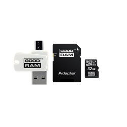 Karta pamięci z adapterem i czytnikiem kart GoodRam All in one M1A4-0320R12 (32GB Class 10 Adapter, Czytnik kart MicroSDHC,