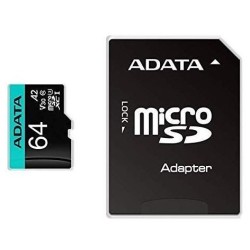 Karta pamięci z adapterem ADATA AUSDX64GUI3V30SA2-RA1 (64GB Class 10, V30 + adapter)