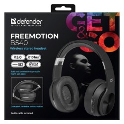 DEFENDER SŁUCHAWKI BLUETOOTH FREEMOTION B540 CZARNE 63540