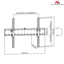 Uchwyt ścienny do telewizora Maclean MC-668 (ścienne, Uchylny 37" - 70" max. 40kg)