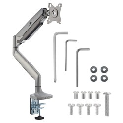 MACLEAN UCHWYT DO MONITORA PODWÓJNE RAMIĘ, ZE SPRĘŻYNĄ GAZOWĄ, 17"-45", 16 KG MC-969