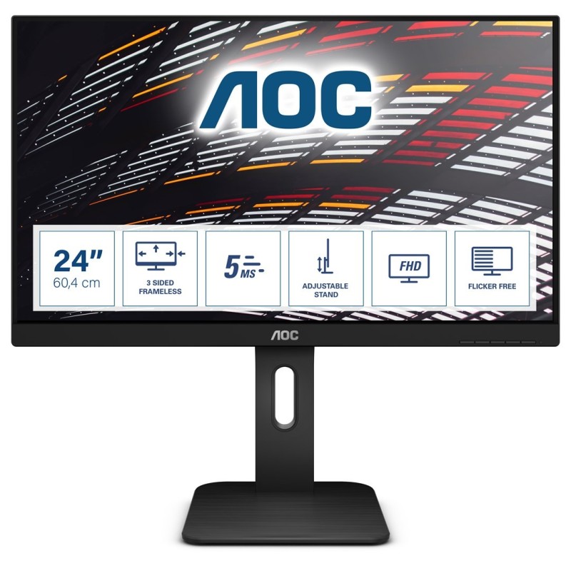 AOC P1 24P1 monitor komputerowy 60,5 cm (23.8") 1920 x 1080 px Full HD LED Czarny AOC P1 24P1 monitor komputerowy 60,5 cm (23.8") 1920 x 1080 px Full HD LED Czarny