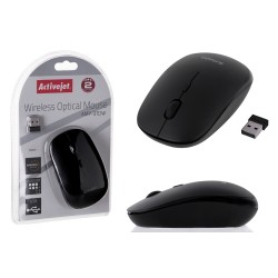 Activejet mysz bezprzewodowa USB AMY-310W, zasilanie baterią 1x 1,5V AA