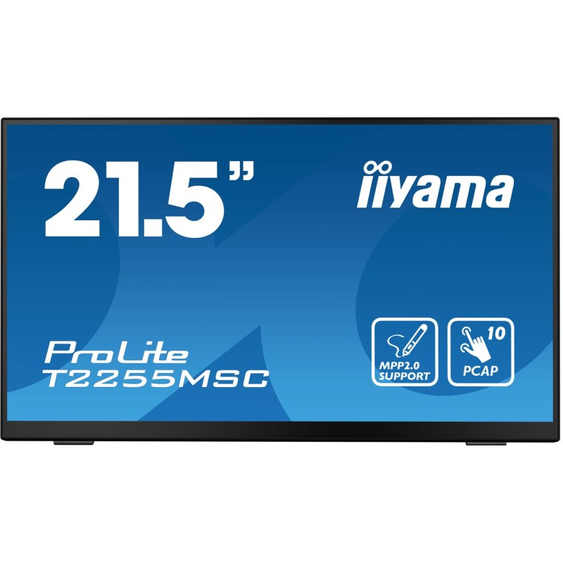iiyama ProLite T2255MSC-B1 monitor komputerowy 54,6 cm (21.5") 1920 x 1080 px Full HD LCD Ekran dotykowy Czarny iiyama ProLite T2255MSC-B1 monitor komputerowy 54,6 cm (21.5") 1920 x 1080 px Full HD LCD Ekran dotykowy Czarny
