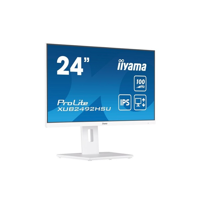 iiyama XUB2492HSU-W6 monitor komputerowy 60,5 cm (23.8") 1920 x 1080 px Full HD LED Biały iiyama XUB2492HSU-W6 monitor komputerowy 60,5 cm (23.8") 1920 x 1080 px Full HD LED Biały