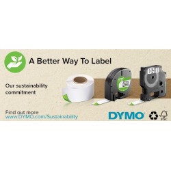 DYMO D1 Polyesterband Vorteilspack 19mmx7m schwarz-weiß 10 Stück