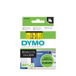 DYMO D1 - Standard Etykiety - Czarny na żółtym - 24mm x 7m