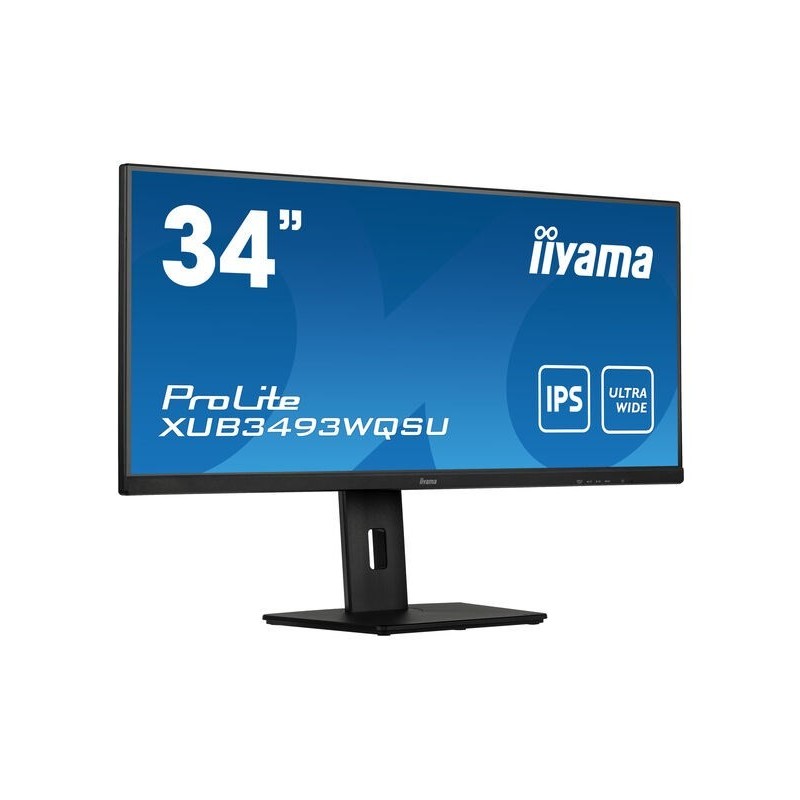 iiyama ProLite XUB3493WQSU-B5 monitor komputerowy 86,4 cm (34") 3440 x 1440 px UltraWide Quad HD LED Czarny iiyama ProLite XUB3493WQSU-B5 monitor komputerowy 86,4 cm (34") 3440 x 1440 px UltraWide Quad HD LED Czarny