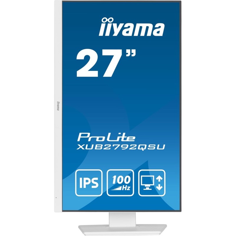 iiyama ProLite XUB2792QSU-W6 monitor komputerowy 68,6 cm (27") 2560 x 1440 px Wide Quad HD LED Biały iiyama ProLite XUB2792QSU-W6 monitor komputerowy 68,6 cm (27") 2560 x 1440 px Wide Quad HD LED Biały