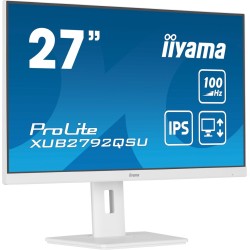 iiyama ProLite XUB2792QSU-W6 monitor komputerowy 68,6 cm (27") 2560 x 1440 px Wide Quad HD LED Biały