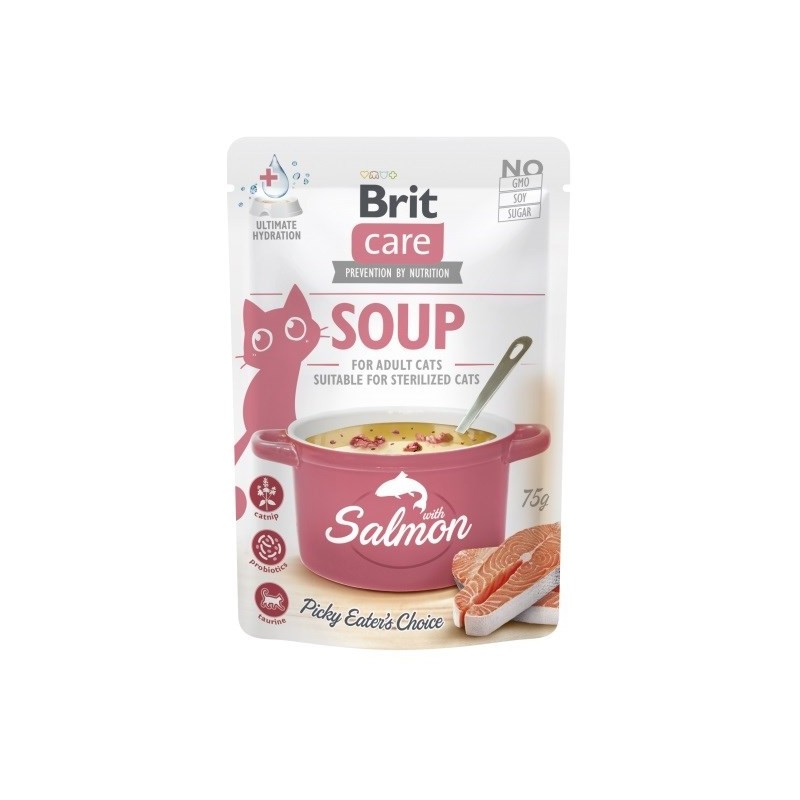 Brit Care Soup with salmon 75g cat