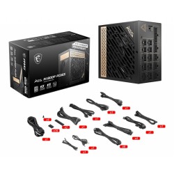 MSI MEG AI1300P PCIE5 moduł zasilaczy 1300 W 24-pin ATX ATX Czarny