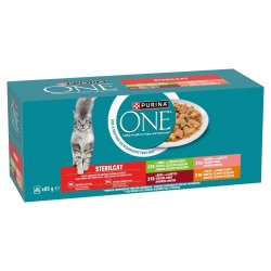 PURINA ONE STERILCAT wołowina,kurczak,łosoś,indyk 40x85g