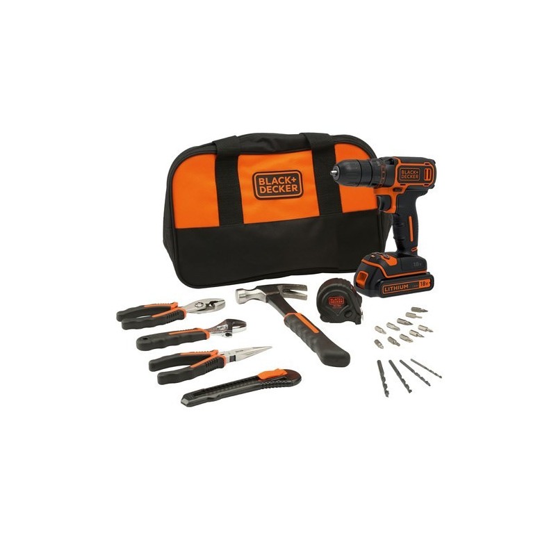 Wiertarko-wkrętarka akumulatorowa 18V BDCDC18HTSA-QW Black & Decker