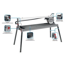 Przecinarka do glazury 1500W Graphite 250x25, rozmiar stołu 1230x460, zakres cięcia 1200mm