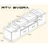 Szafka RTV EVORA 200 sliwa/czarny połysk