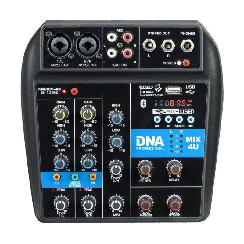 DNA MIX 4U - Mikser audio USB MP3 Bluetooth DNA MIX 4U - Mikser audio USB MP3 Bluetooth