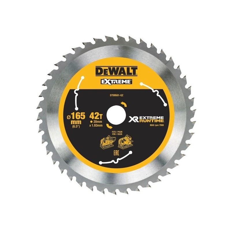 DeWALT DT99561-QZ ostrze do piły tarczowej 16,5 cm 1 szt.