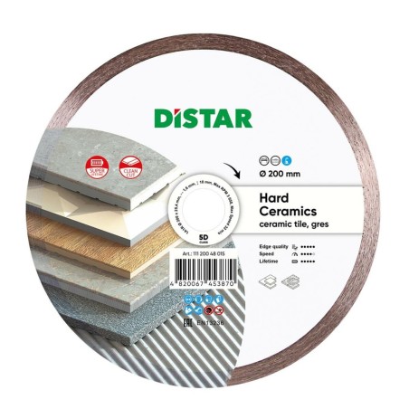 DISTAR TARCZA DIAMENTOWA HARD CERAMICS 200 x 1,6 x 10 x 25,4